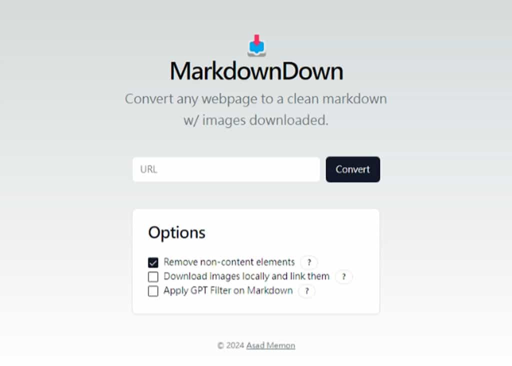 MarkdownDown：將網頁轉換為Markdown文件的免費工具