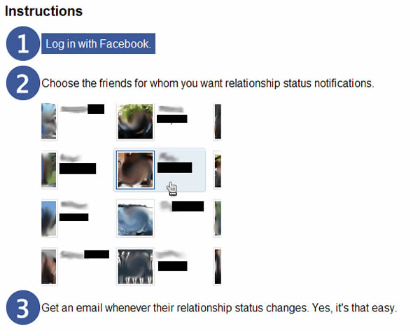 Facebook Breakup Notifier 感情狀態變更通知服務