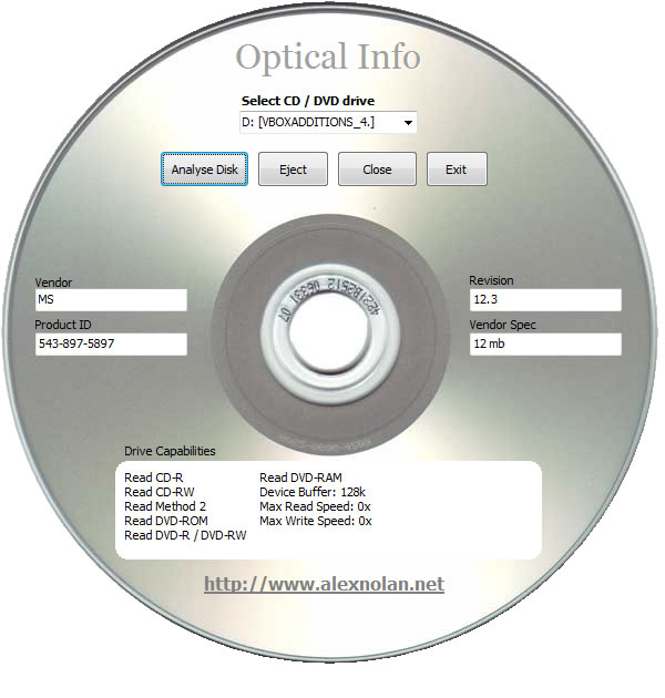 Optical Info 光碟資訊檢視器