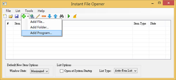 Instant File Opener 一次開啟自訂的資料夾、程式或檔案