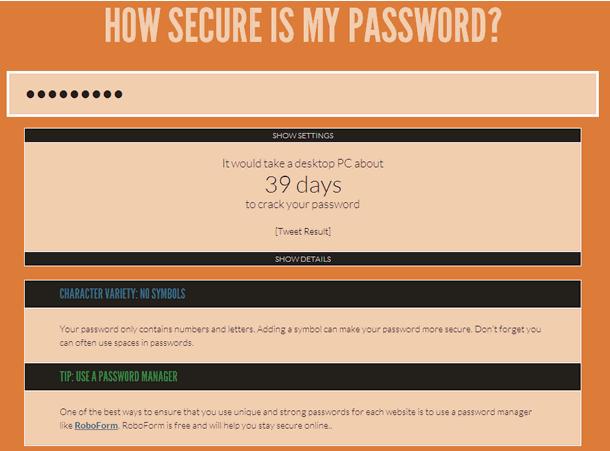 快來 How Secure Is My Password 網站，測試你的密碼多久會被破解？