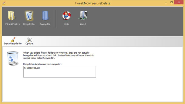 TweakNow SecureDelete 徹底刪除檔案，無法還原