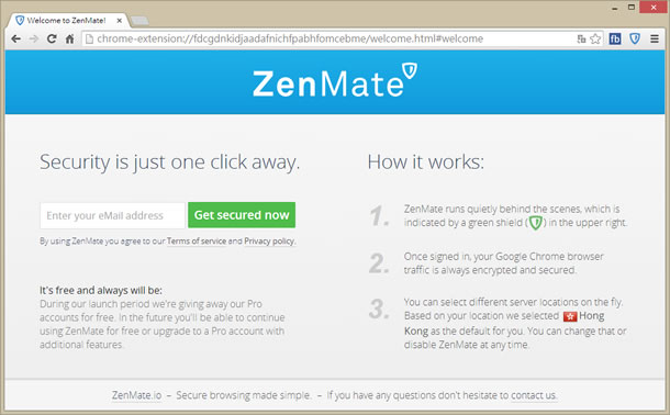 ZenMate 免費 VPN，快速連線到美國、英國、香港、德國、瑞士等地的 IP 伺服器  - Chrome 瀏覽器擴充功能