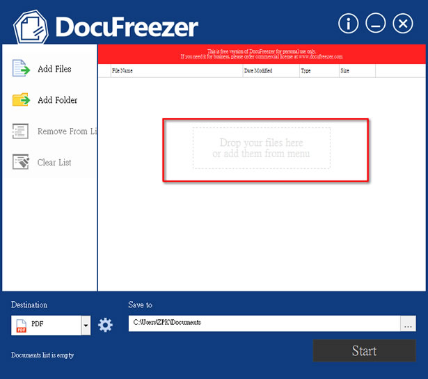 DocuFreezer 將 PDF文件轉成圖片檔或將Word、Excel、PowerPoint及文字檔轉成 PDF 檔