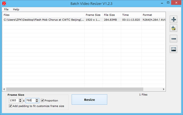 Batch Video Resizer 影片解析度(寬、高比)調整