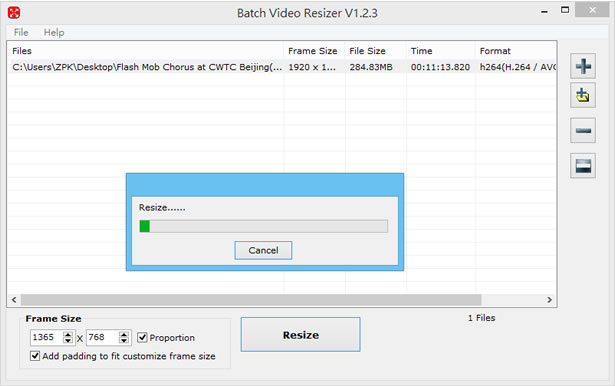 Batch Video Resizer 影片解析度(寬、高比)調整