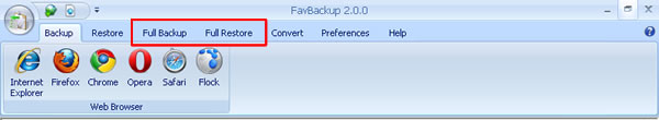 FavBackup 瀏覽器備份工具，支援Internet Explrer、Firefox、Google、Opera、Safari及Flock！