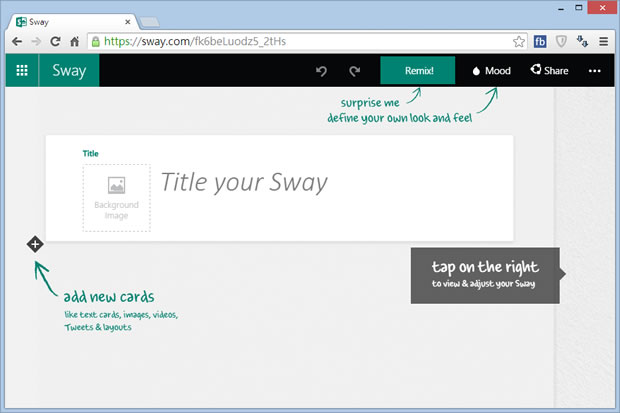 Sway 微軟雲端簡報建立、分享免費服務