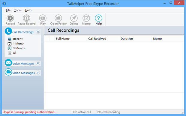 TalkHelper Free Skype Recorder  Skype 通話錄音與錄影(繁體中文版)