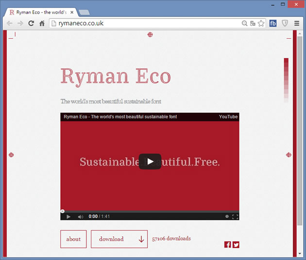 Ryman Eco 可節省碳粉的英文免費字型