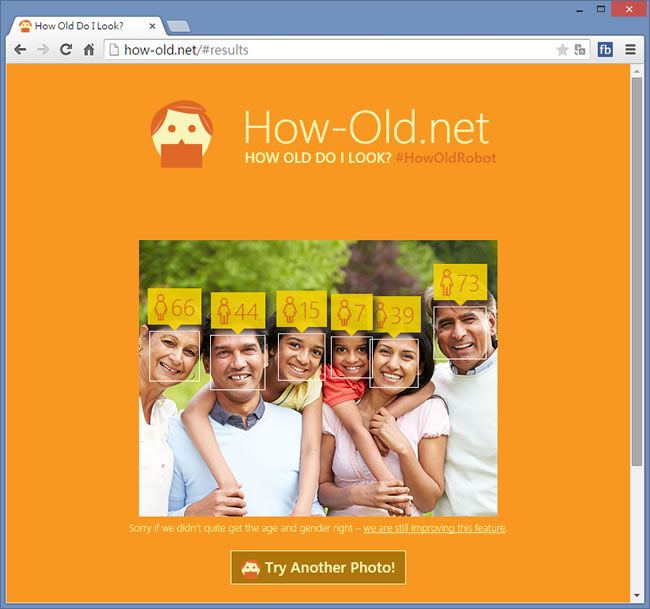 How-Old.net 使用 Microsoft 臉部辨識程式來檢測外表年齡與性別
