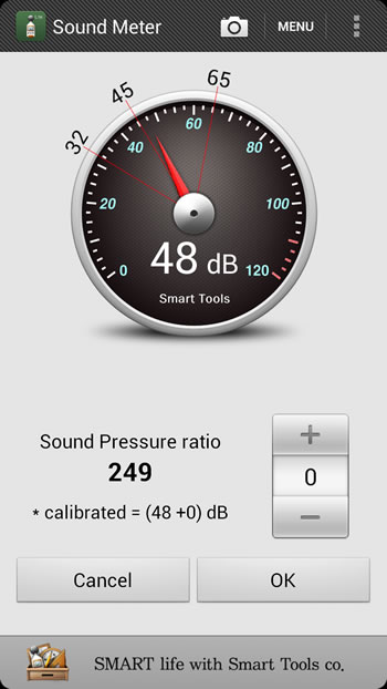 Sound Meter 利用 Android 手機來量測周遭環境聲音的分貝數