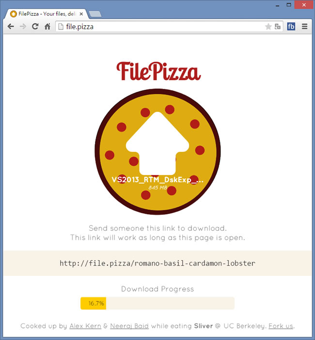 FilePizza 檔案不用上傳，透過網頁就能下載