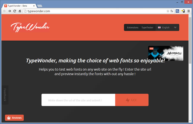 TypeWonder 在任何網站上測試 Google 的 Web 字型
