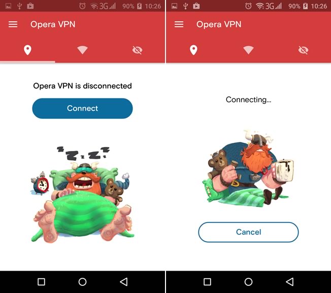 Opera Free VPN - Opera 單獨為 Android、iOS 推出免費的手機 VPN 應用