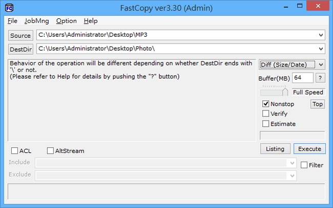 FastCopy 檔案複製與移動加快免費軟體