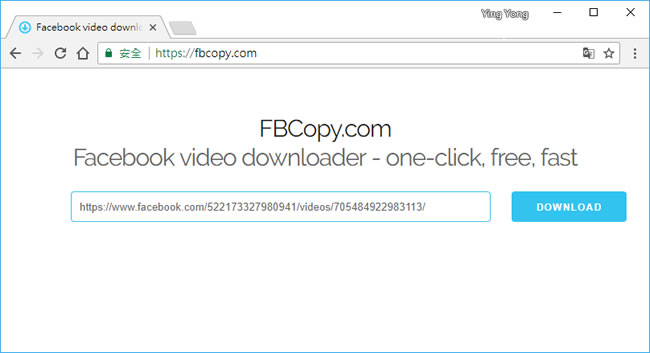 來 FBCopy.com 網站下載 Facebook 影片也可以很簡單