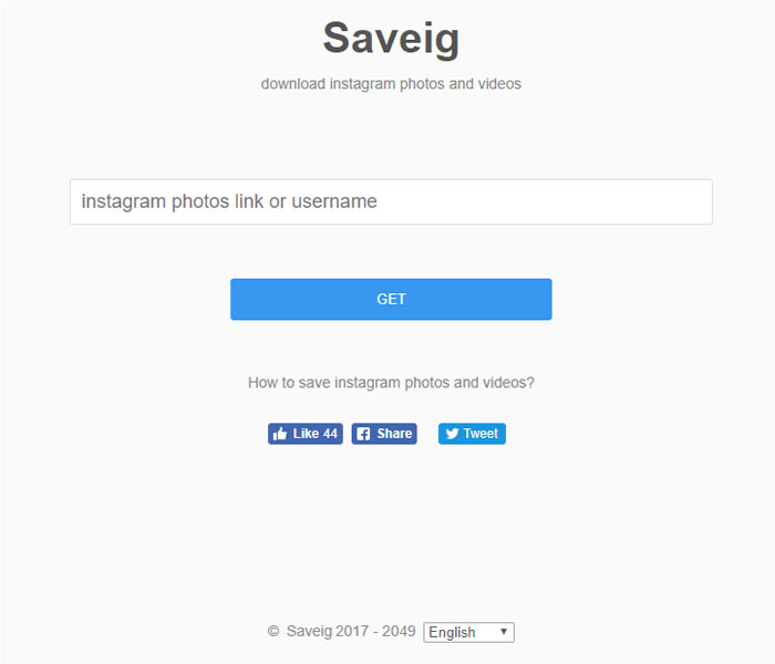 Saveig - Instagram 相片與影片下載免費網路服務
