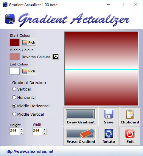 Gradient Actualizer 色彩漸層圖片產生器