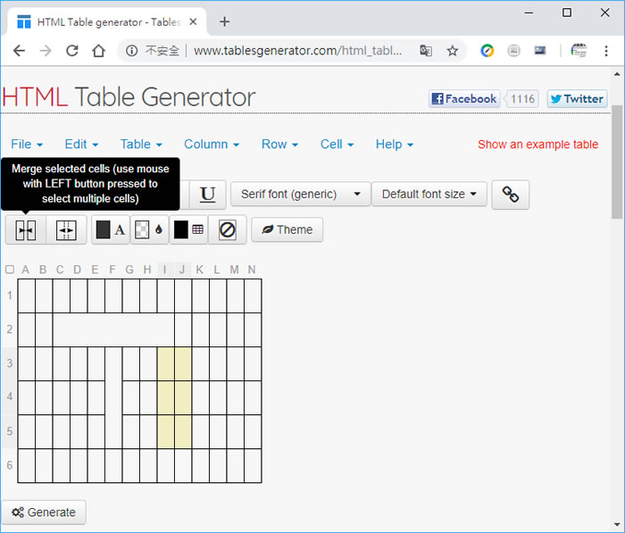 Tables Generator 視覺化操作的表格產生器