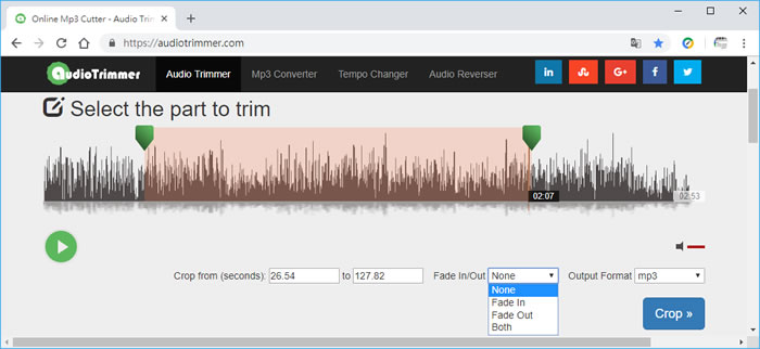 Audio Trimmer 線上 MP3 音樂剪輯免費服務