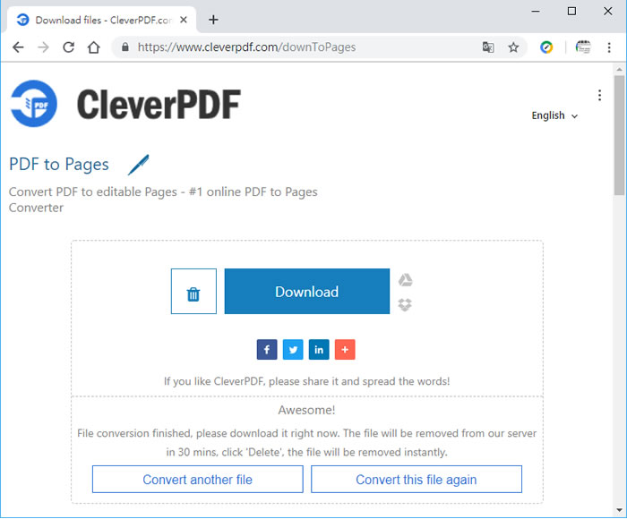 CleverPDF PDF 轉檔、加密、解鎖等免費線上服務