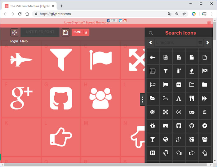 Glyphter 超酷線上應用，將 SVG 圖片變成用鍵盤就可敲出的字形