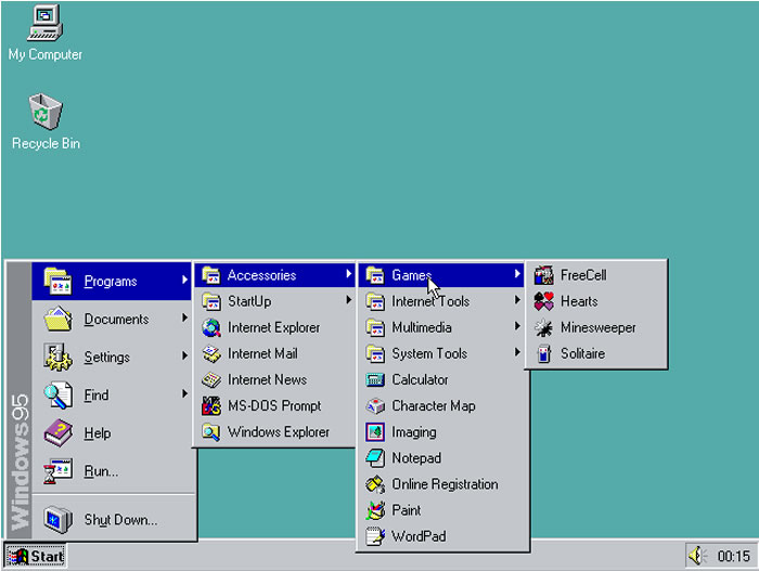 用網頁體驗 PC DOS、Windows 3.1、Windows 95 等作業系統