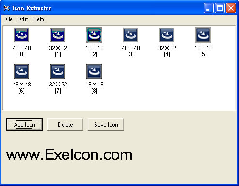 Icon Extractor  擷取 EXE及DLL 檔內的圖示軟體﹝免安裝﹞