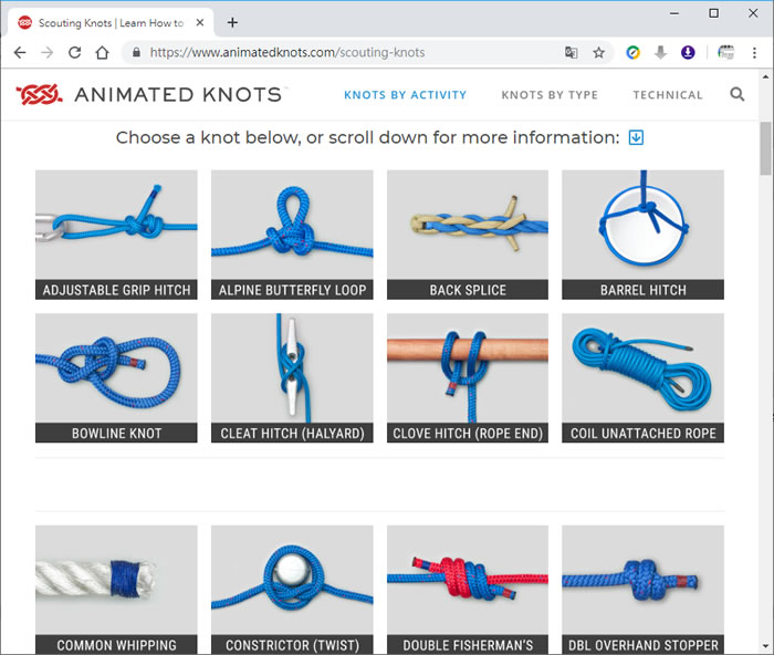 Animated Knots 用動畫輕鬆學繩結