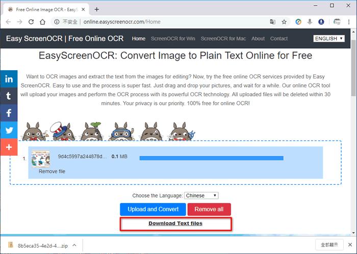 Easy ScreenOCR Online 辨識圖片內的文字轉出文字檔