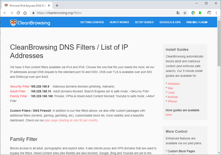 如何透過免費的 DNS 阻止使用者瀏覽成人網站？