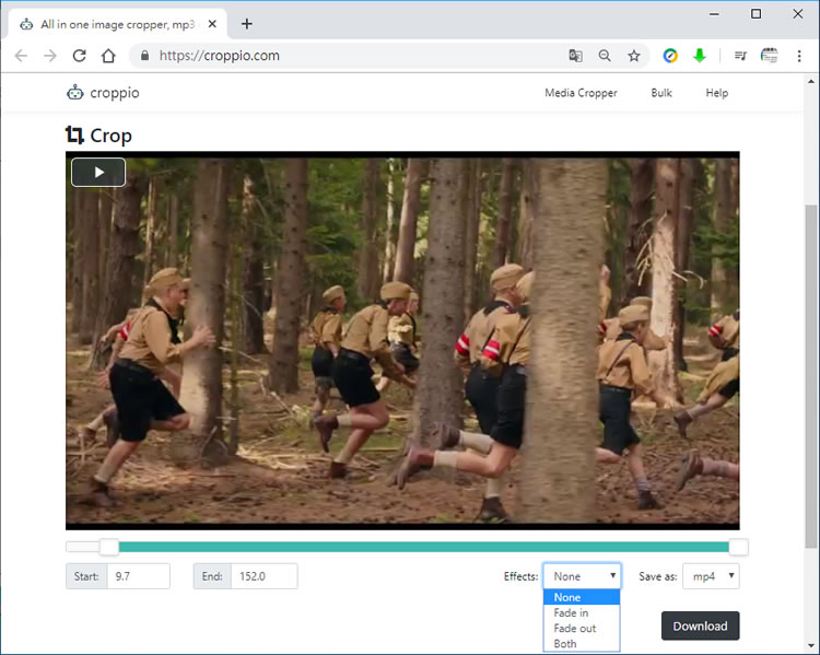 croppio 一站滿足圖片編輯、影片剪裁與音訊切割的免費網路工具