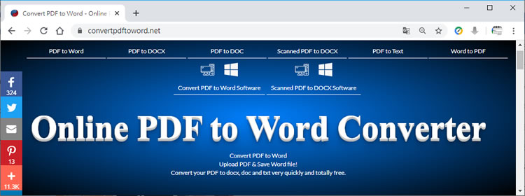 Convert PDF To Word 線上 PDF 轉 Word 免費服務