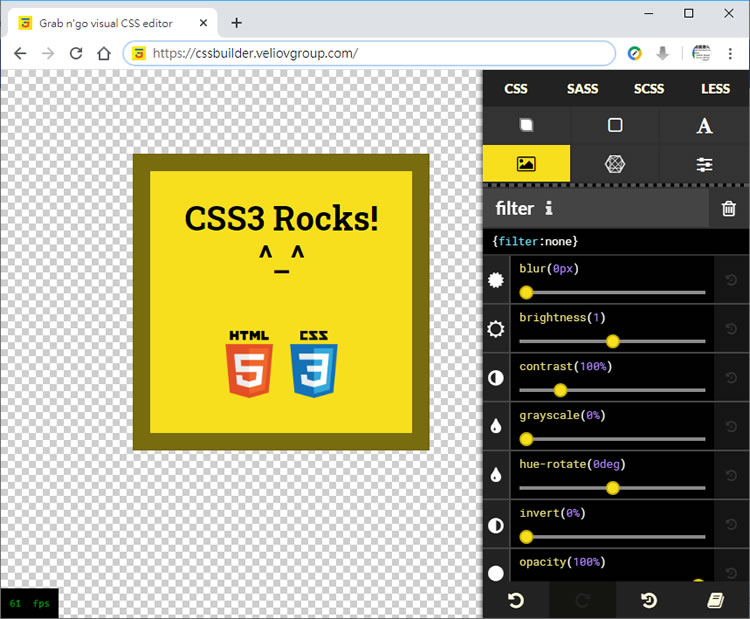 CSS Grab n' Go Editor 可視化 CSS 語法產生器
