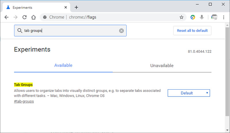如何在 Chrome 瀏覽器中啟用「分頁群組」功能？