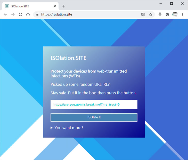 ISOlation.SITE 在遠端瀏覽器瀏覽網站，隔離不安全的網站保護電腦