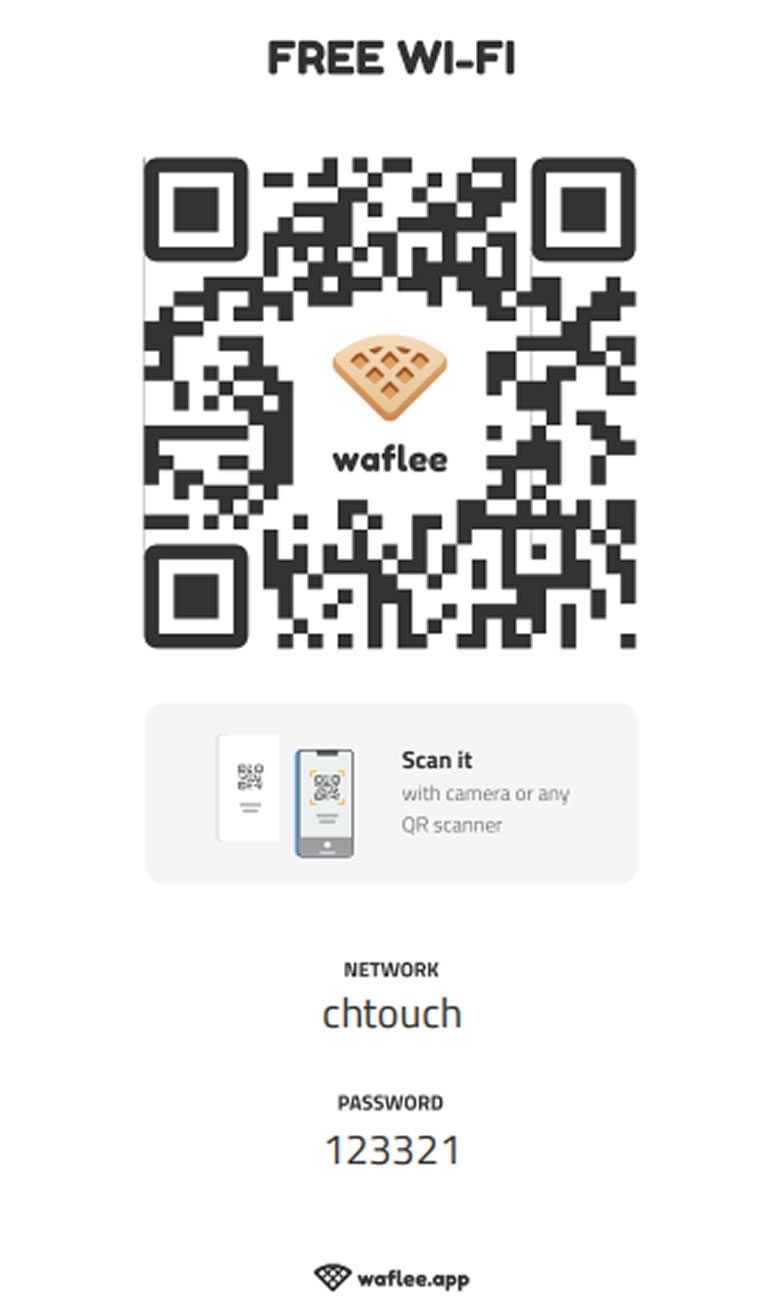 waflee 線上 WiFi  連結 QR Code 產生器