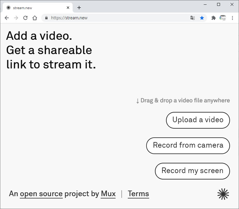 stream.new 將影片轉換為可共享的串流網址