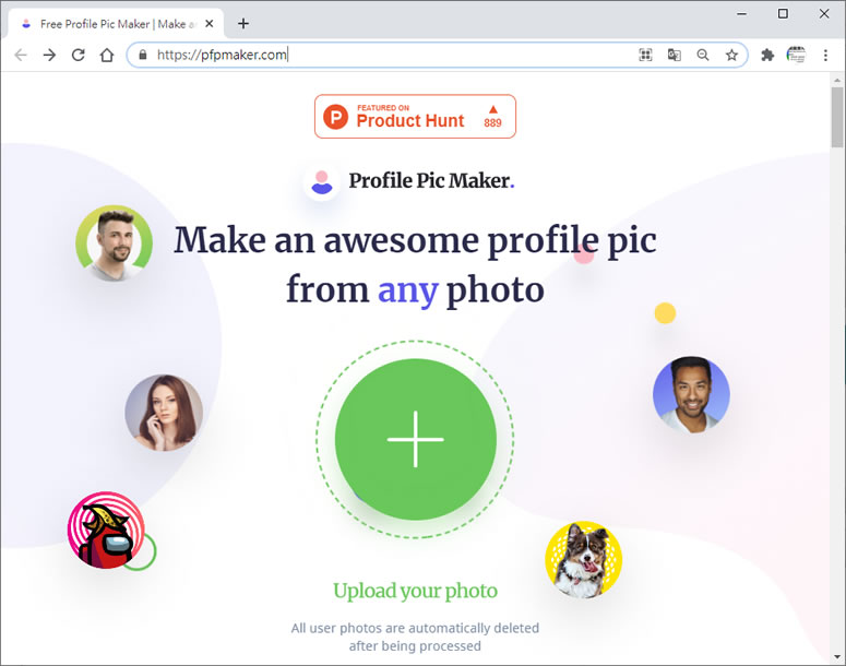 Profile Pic Maker 可自動去背景的圓形圖片產生器