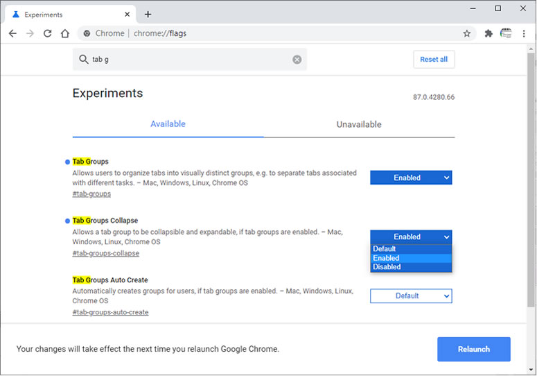 如何替 Chrome 瀏覽器內加入可折疊/展開的分頁群組？