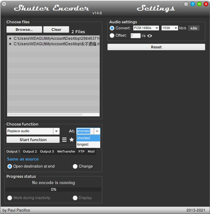 Shutter Encoder 影音格式免費轉換、編輯軟體