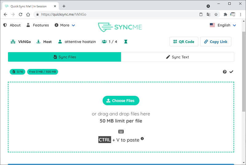 Quick Sync Me 檔案與文字快速同步的免費線上工具