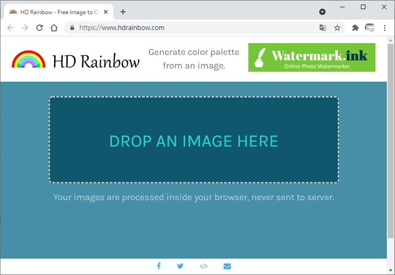 HD Rainbow 線上取出圖片內主要色彩的免費網路服務