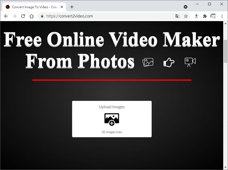 Free Online Video Maker From Photos 可將圖片轉成 MP4 影片的線上免費服務