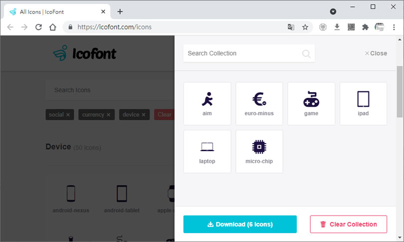 IcoFont 提供超過 2100個圖示字型免費使用