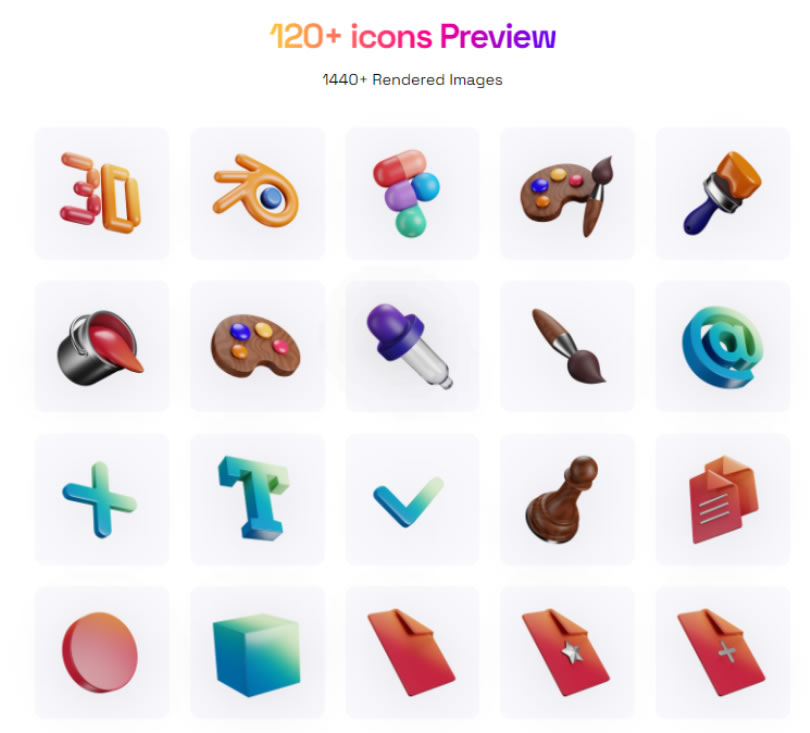 3DIcons 上千個可商用的 3D 立體圖標讓你免費下載