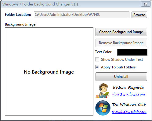 Windows 7 Folder Background Changer 資料夾背景更換工具﹝免安裝﹞