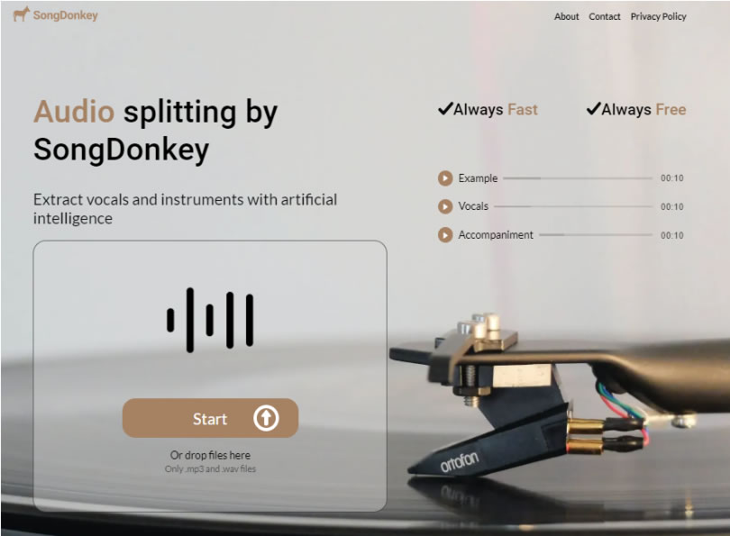 SongDonkey 將歌曲製作成伴唱帶的免費工具(內有效果試聽)
