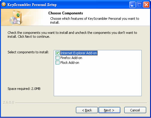 KeyScrambler Personal 微軟IE、Firefox 及 Flock 瀏覽器，鍵盤輸入加密工具